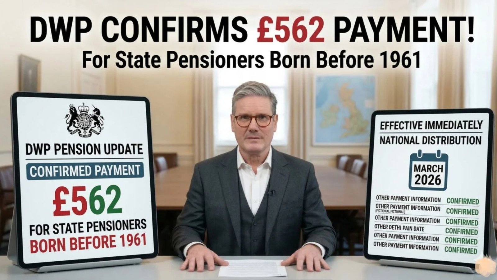 DWP Confirms £562 Payment for State Pensioners Born Before 1961